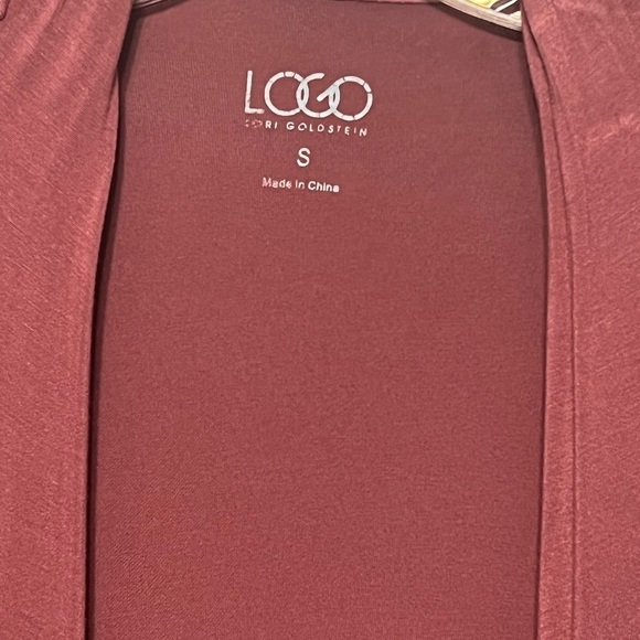 Lori Goldstein LOGO Color-Block Open Front Cardigan W/Contrast Pockets Small - Picture 9 of 11